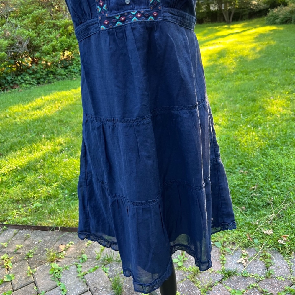 Hollister Gorgeous Silk Cotton Mix Casual Lined Dress size Large - Picture 3 of 14